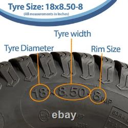 Twin Axle 18x8.50-8 ATV Trailer Kit Grass Wheels Hub & Stub Axles Swivel Hitch