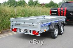 Twin Axle 8ft X 4 Ft Car Trailer 750kg Knott Suspension Two Years Warranty