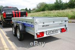 Twin Axle 8ft X 4 Ft Car Trailer 750kg Knott Suspension Two Years Warranty