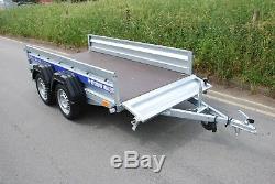 Twin Axle 8ft X 4 Ft Car Trailer 750kg Knott Suspension Two Years Warranty