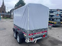 Twin Axle BOX Trailer Galvanised 750kg UNBRAKED 7.6 x 4.1ft 231cm x 126cm