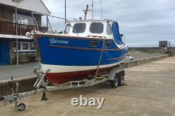 Twin Axle Boat Trailer, heavy duty, Includes Colvic Fisher 20 fishing boat