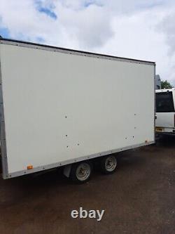 Twin Axle Box Trailer used as automatic gate demo unit