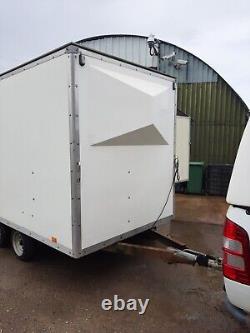 Twin Axle Box Trailer used as automatic gate demo unit