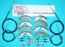 Twin Axle Brake Shoe, Nuts & Cable Kit for Ifor Williams 3,500kg Trailers