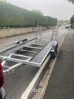 Twin Axle Car Trailer Recovery Transporter, Good Condition, Adjustable Ramps