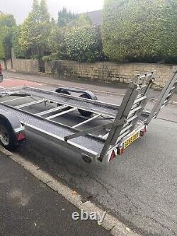 Twin Axle Car Trailer Recovery Transporter, Good Condition, Adjustable Ramps