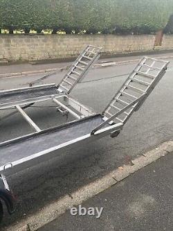 Twin Axle Car Trailer Recovery Transporter, Good Condition, Adjustable Ramps