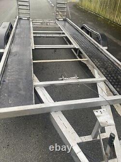 Twin Axle Car Trailer Recovery Transporter, Good Condition, Adjustable Ramps