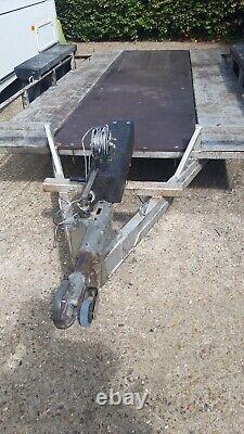 Twin Axle Car Trailer With Ramps And Hand Winch