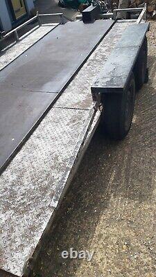 Twin Axle Car Trailer With Ramps And Hand Winch