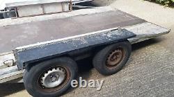 Twin Axle Car Trailer With Ramps And Hand Winch