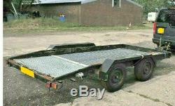 Twin Axle Car Transporter Trailer With Brakes & Ramps