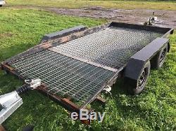 Twin Axle Car Transporter Trailer With Brakes & Ramps