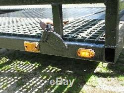 Twin Axle Car Transpoter Trailer, Heavy Duty, Winch, Ready to go. GRP floor