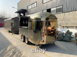 Twin Axle Catering Trailer with Pizza Oven Stainless Steel Kitchen Serving Hatch