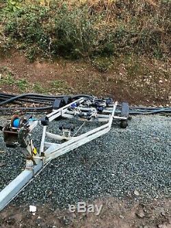 Twin Axle Galvanised Boat Trailer 1300 KG Coupling 2 new complete axles braked