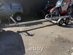 Twin Axle Galvanised Bunk / Roller Boat Trailer With Brakes 2000kgs
