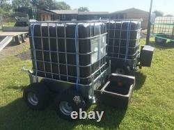 Twin Axle IBC Trailer ATV Livestock Equestrian Water Feeder
