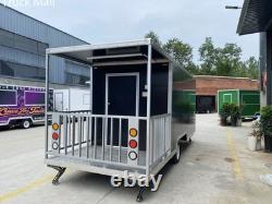 Twin Axle Mobile Food Trailer with Porch Catering Unit / Coffee / Bar Van/BBQ