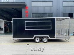 Twin Axle Mobile Food Trailer with Porch Catering Unit / Coffee / Bar Van/BBQ Twin Axle Mobile Food Trailer with Porch Catering Unit / Coffee / Bar Van/BBQ