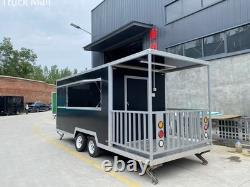 Twin Axle Mobile Food Trailer with Porch Catering Unit / Coffee / Bar Van/BBQ