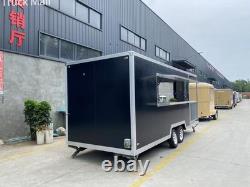 Twin Axle Mobile Food Trailer with Porch Catering Unit / Coffee / Bar Van/BBQ