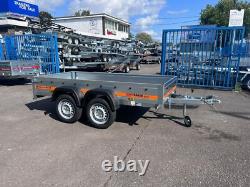 Twin Axle Tilt Trailer Flat Bed 750kg 8.7 x 4.1ft 264cm x 125cm UNBRAKED
