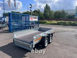 Twin Axle Tilt Trailer Flat Bed 750kg 8.7 x 4.1ft 264cm x 125cm UNBRAKED
