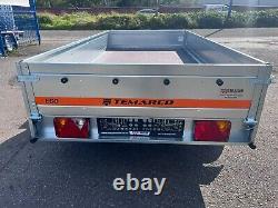 Twin Axle Tilt Trailer Flat Bed 750kg 8.7 x 4.1ft 264cm x 125cm UNBRAKED