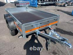 Twin Axle Tilt Trailer Flat Bed 750kg 8.7 x 4.1ft 264cm x 125cm UNBRAKED