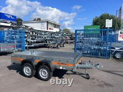 Twin Axle Tilt Trailer Flat Bed 750kg 8.7 x 4.1ft 264cm x 125cm UNBRAKED