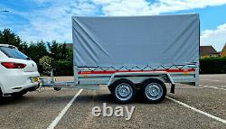 Twin Axle Trailer 8,7FT X 4,1FT with Canvas Cover H 110cm
