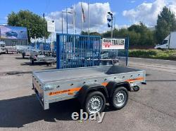 Twin Axle Trailer Flat Bed 750kg 8.7 x 4.1ft 264cm x 125cm UNBRAKED