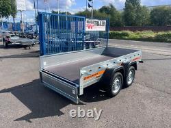 Twin Axle Trailer Flat Bed 750kg 8.7 x 4.1ft 264cm x 125cm UNBRAKED