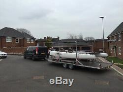 Twin Axle braked BPW Caravan chassis trailer, car transporter, flat bed