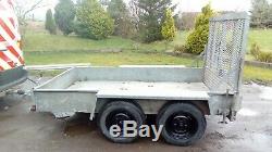 Twin axle 3.5t plant trailer 10ft x 5ft 4 heavy duty digger 3500kg 3.5t