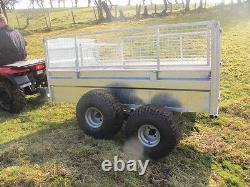 Twin axle ATV trailer. 7x4 sheep trailer. Use with Honda Kawasaki Suzuki