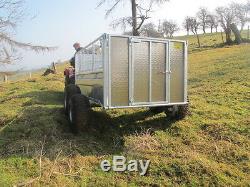 Twin axle ATV trailer. 7x4 sheep trailer. Use with Honda Kawasaki Suzuki