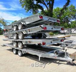 Twin axle Flat Bed car transporter trailer 5m X 2.1m 3000DMC, Low loader R13