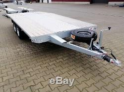 Twin axle Flat Bed car transporter trailer 5m X 2,1m 3000DMC, Low loader R14
