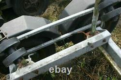 Twin axle boat trailer for small cruiser, motorboat. Yard or upgrade to road use