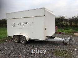 Twin axle box trailer used