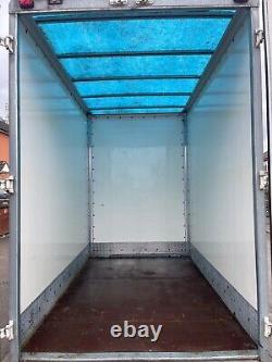 Twin axle box trailer used very good condition. 14 cu meters loading capacity