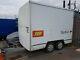 Twin Axle Box Trailer White 10ft X 7ft Box With Electric Huck Up & Roller Door