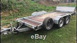 Twin axle brian james tipping trailer