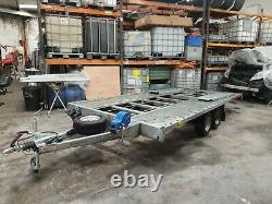 Twin axle, car trailer tilt bed, 2700kg MGW al-ko suspension Braked