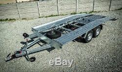 Twin axle car transporter trailer 4.5mX 2.1M 2700 kg DMC