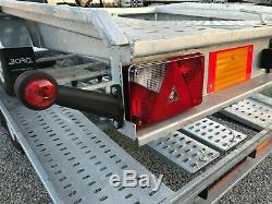 Twin axle car transporter trailer 4.5mX 2.1M 2700 kg DMC