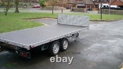 Twin axle flatbed ATCO braked trailer